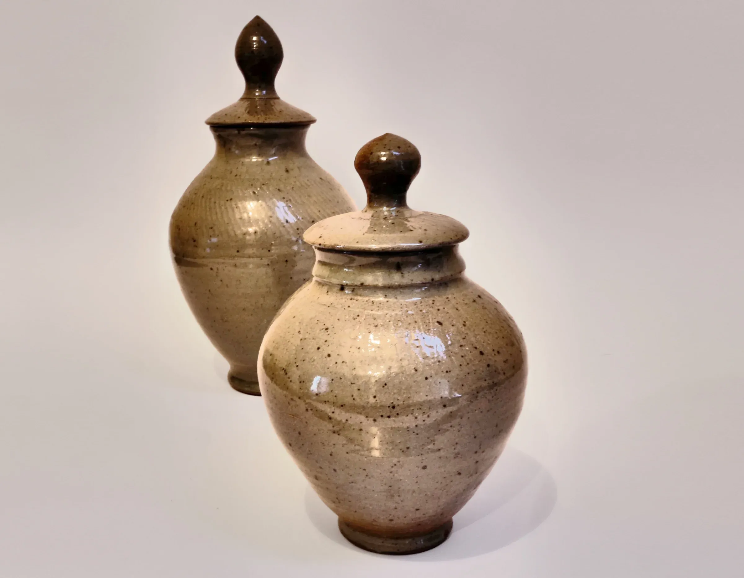 Two Lidded Vases, T.L. Cheung
